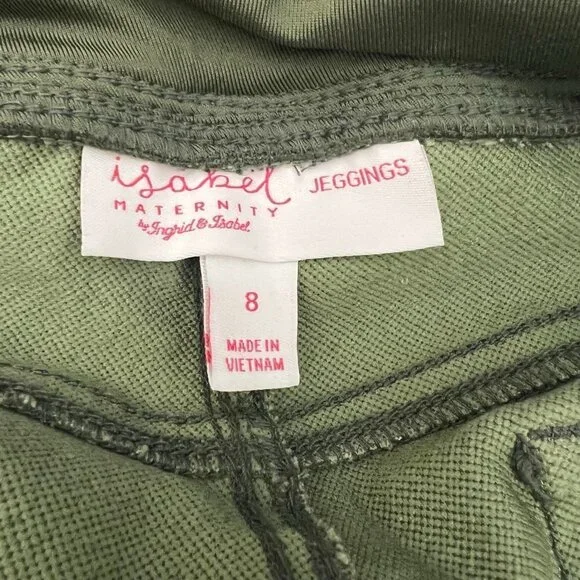 Isabel Maternity by Ingrid & Isabel Green Jeggings Size 8 - Picture 2 of 9